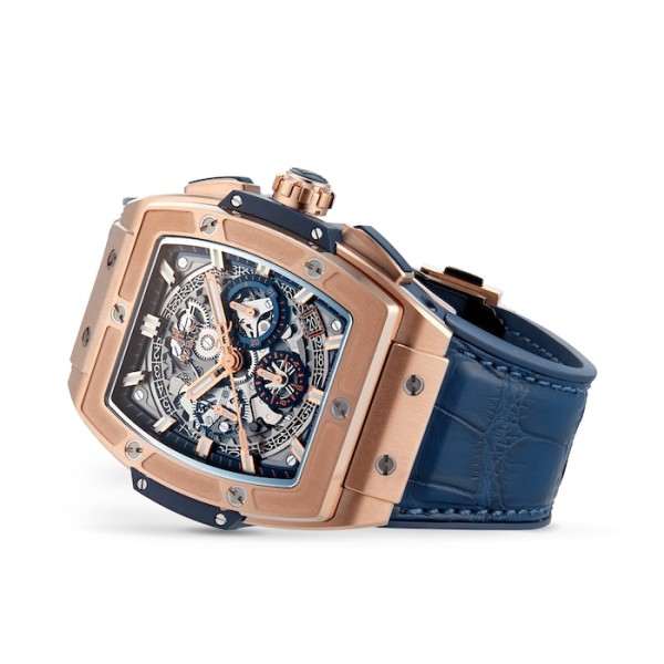 Hublot Spirit Of Big Bang Men Automatic Blue Alligator Watch 641.OX.7180.LR