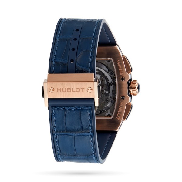 Hublot Spirit Of Big Bang Men Automatic Blue Alligator Watch 641.OX.7180.LR