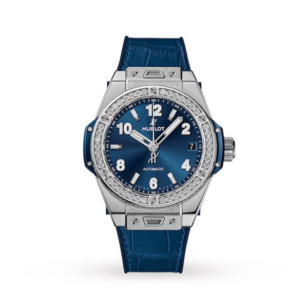 Hublot Big Bang Women Automatic Blue Alligator Watch 465.SX.7170.LR.1204