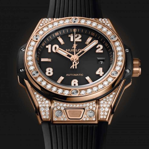 Hublot Big Bang Women Automatic Black Rubber Watch 485.OX.1180.RX.1604