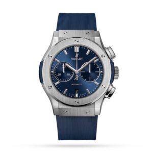 Hublot Classic Fusion Men Automatic Blue Rubber Watch 521.NX.7170.RX