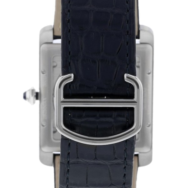 Cartier Tank MC Men Automatic Silver Alligator Watch W5330003