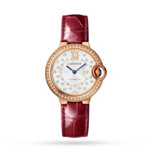 Cartier Ballon Bleu de Cartier Women Automatic Mother of Pearl Alligator Watch WJBB0080