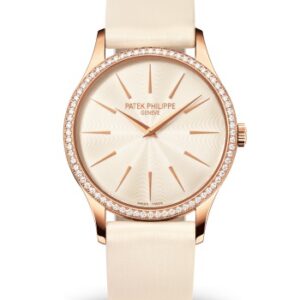 Patek Philippe Calatrava Diamond Cream Dial Ladies Watch 4897R-010