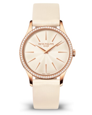 Patek Philippe Calatrava Diamond Cream Dial Ladies Watch 4897R-010