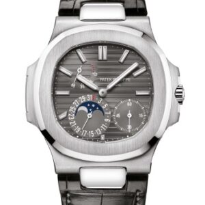 Patek Philippe Nautilus Moon Phase White Gold Watch 5712G-001